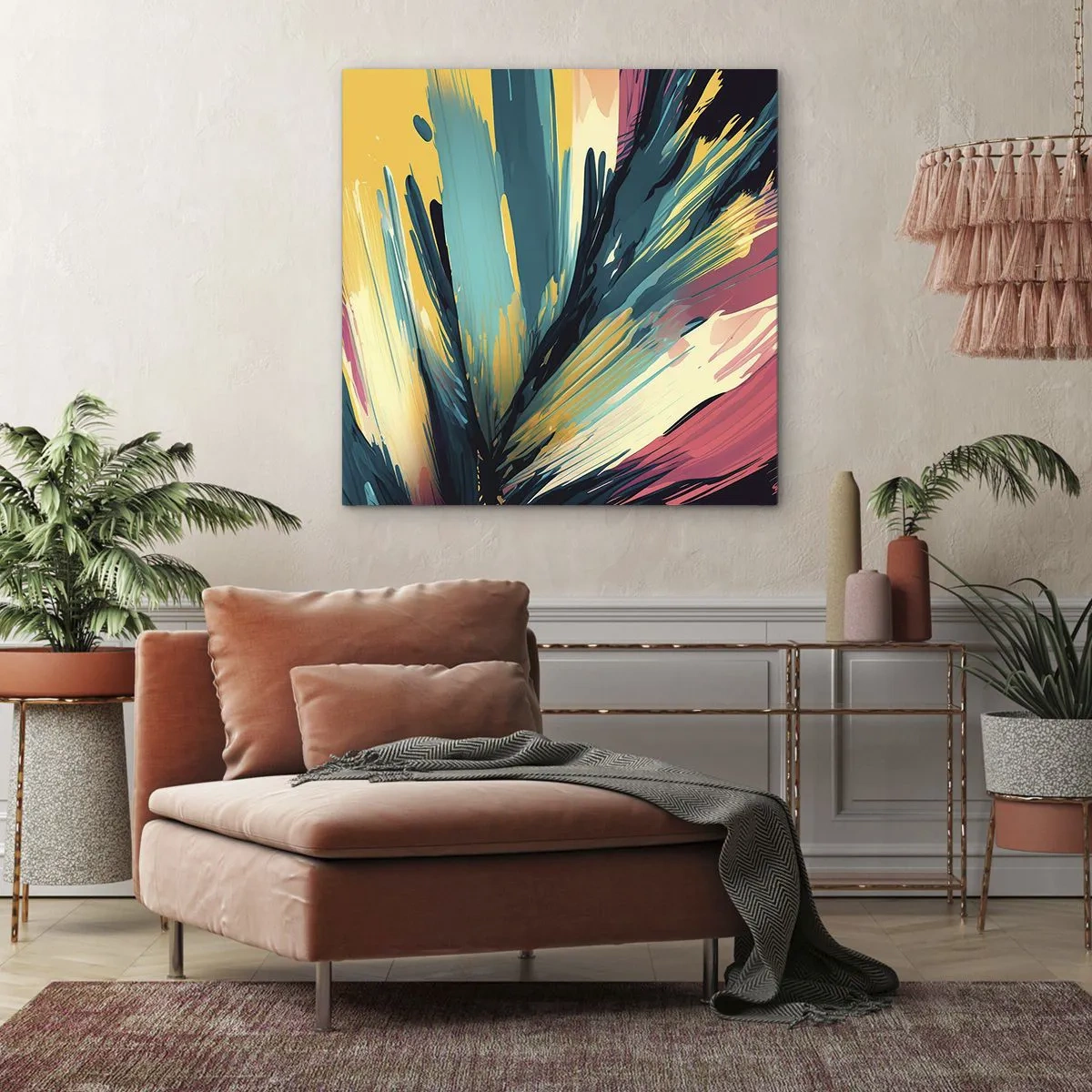 Bild auf Leinwand - Leinwandbild - Komposition – eine Explosion der Freude - 30x30 cm