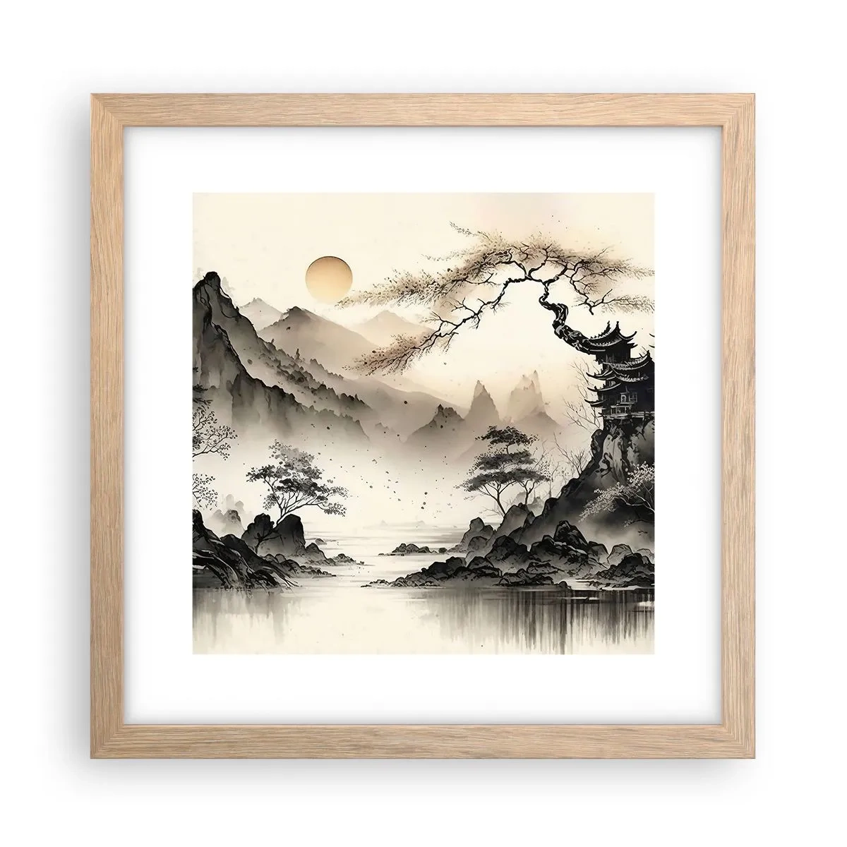 Poster in einem Rahmen aus heller Eiche - Einzigartiger Charme des Orients - 30x30 cm