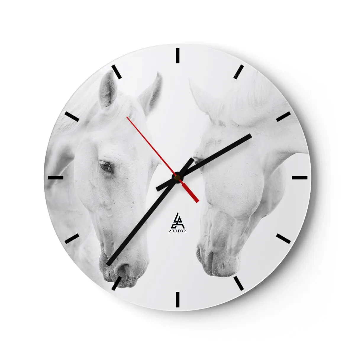 Wanduhr - Glasuhr - Ist das Freundschaft...? - 40x40 cm