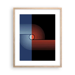 Poster in einem Rahmen aus heller Eiche - In einer geometrischen Umarmung - 40x50 cm