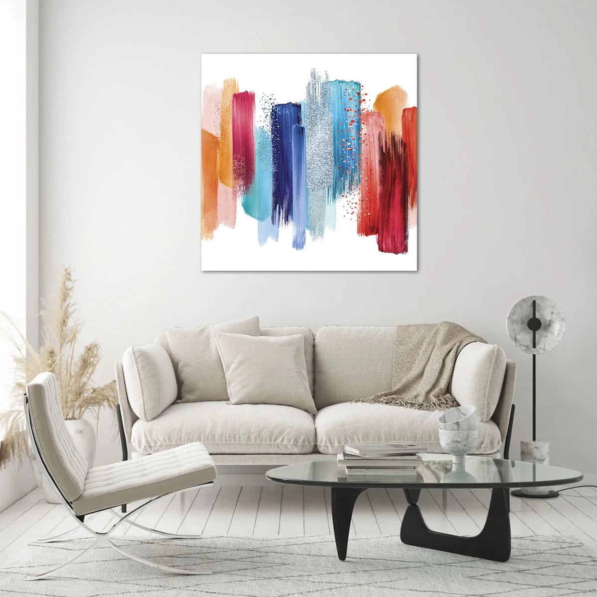 Glasbild - Bild auf glas - Auf und ab - 60x60 cm