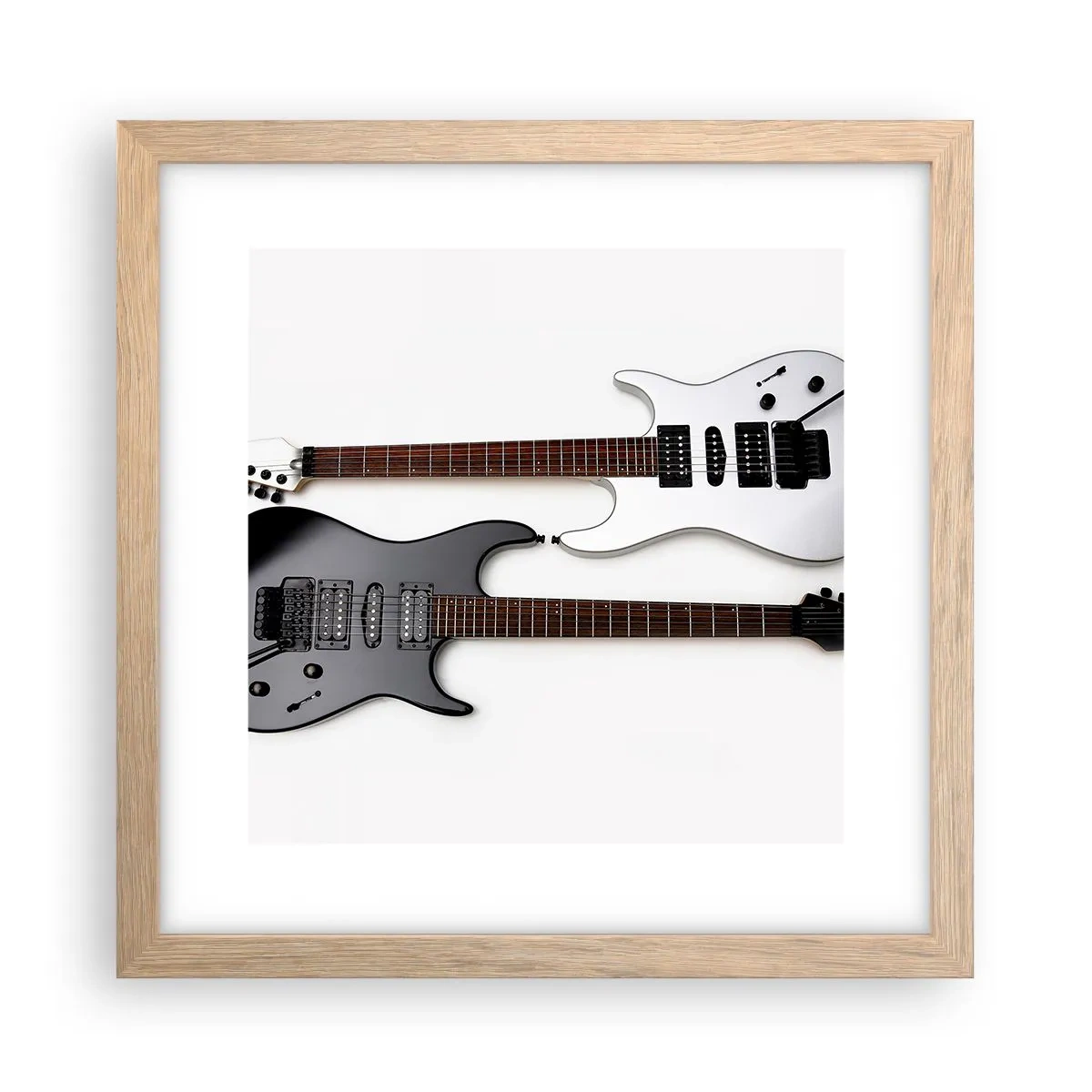 Poster in einem Rahmen aus heller Eiche - Harmonie der Formen - 30x30 cm