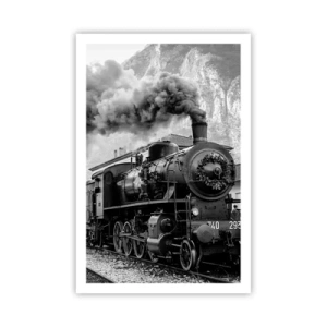 Poster - Steht am Bahnhof ... - 61x91 cm