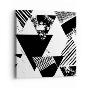 Bild auf Leinwand - Leinwandbild - Regen von Dreiecken - 30x30 cm