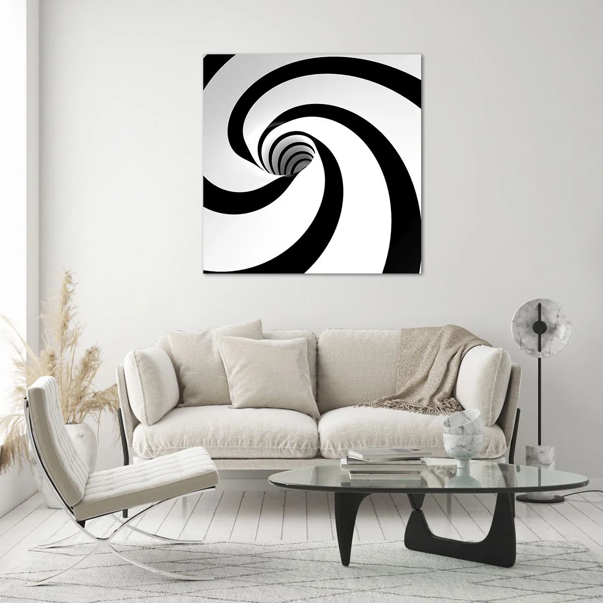 Glasbild - Bild auf glas - Dem Wirbel nachgeben? - 30x30 cm
