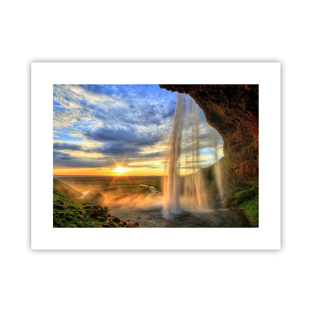 Poster - Die Welt hinter einem Schleier aus Tropfen - 40x30 cm