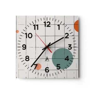 Wanduhr - Glasuhr - Gefangen. Wir oder sie? - 40x40 cm