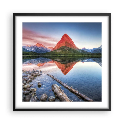 Poster in einem schwarzem Rahmen - Hitze und Kälte - 50x50 cm