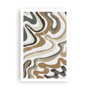 Poster - Mäander in Erdfarben - 61x91 cm