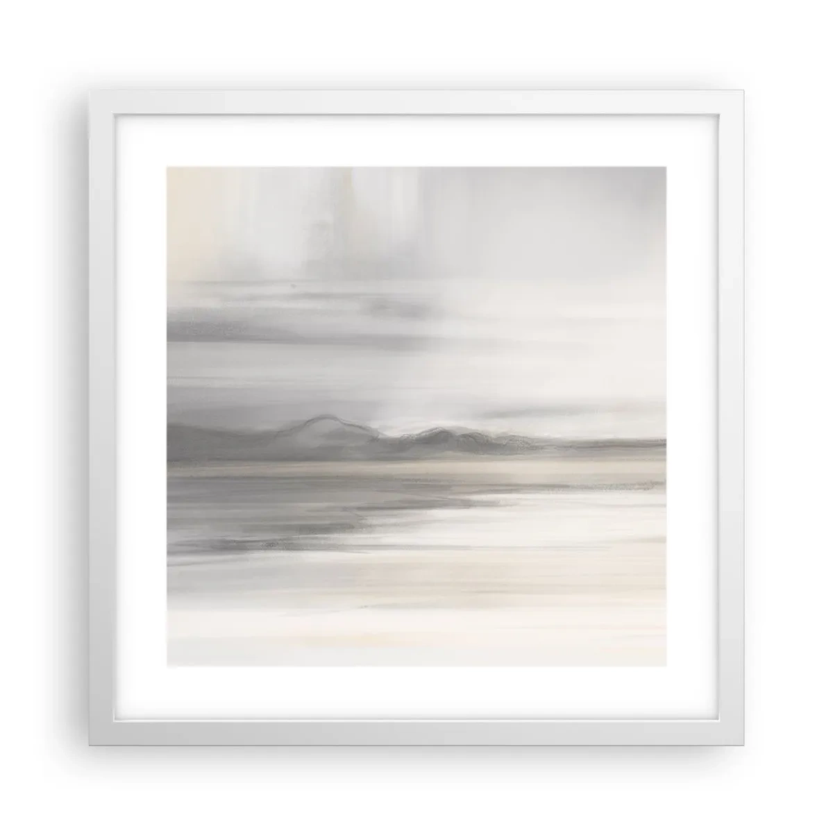 Poster in einem weißen Rahmen - Nachdenkliche Distanz - 40x40 cm
