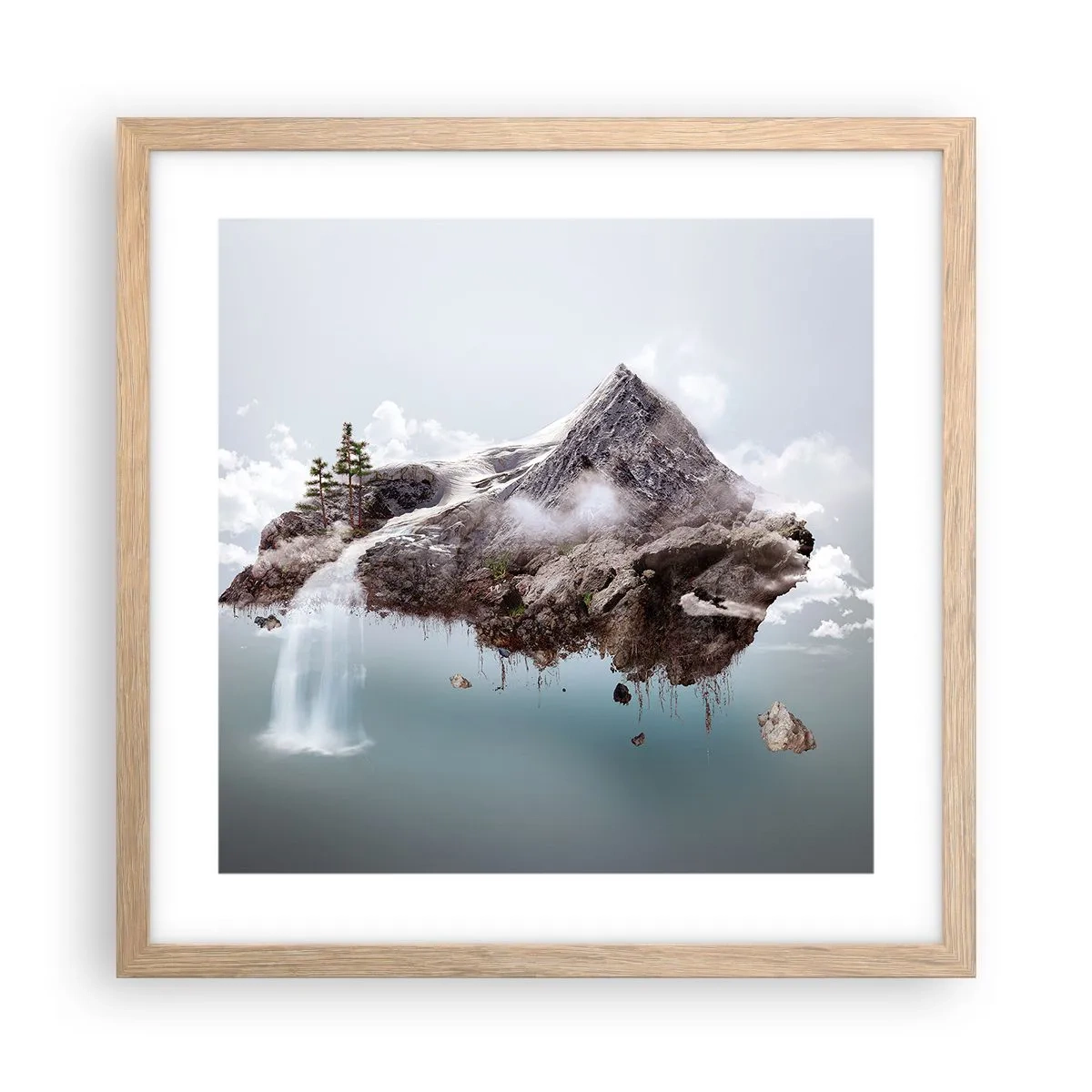 Poster in einem Rahmen aus heller Eiche - Mit dem Auge eines Surrealisten - 40x40 cm