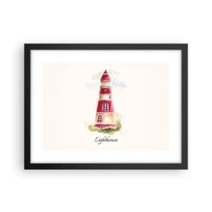 Poster in einem schwarzem Rahmen - Das Wetter ringsum ist immer gut - 40x30 cm