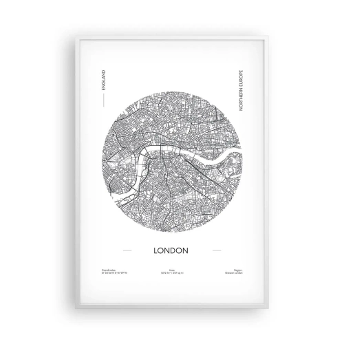 Poster in einem weißen Rahmen - Anatomie von London - 70x100 cm