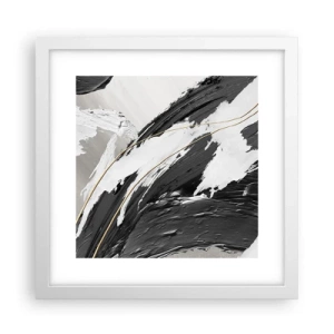 Poster in einem weißen Rahmen - Abstraktion in großem Stil - 30x30 cm
