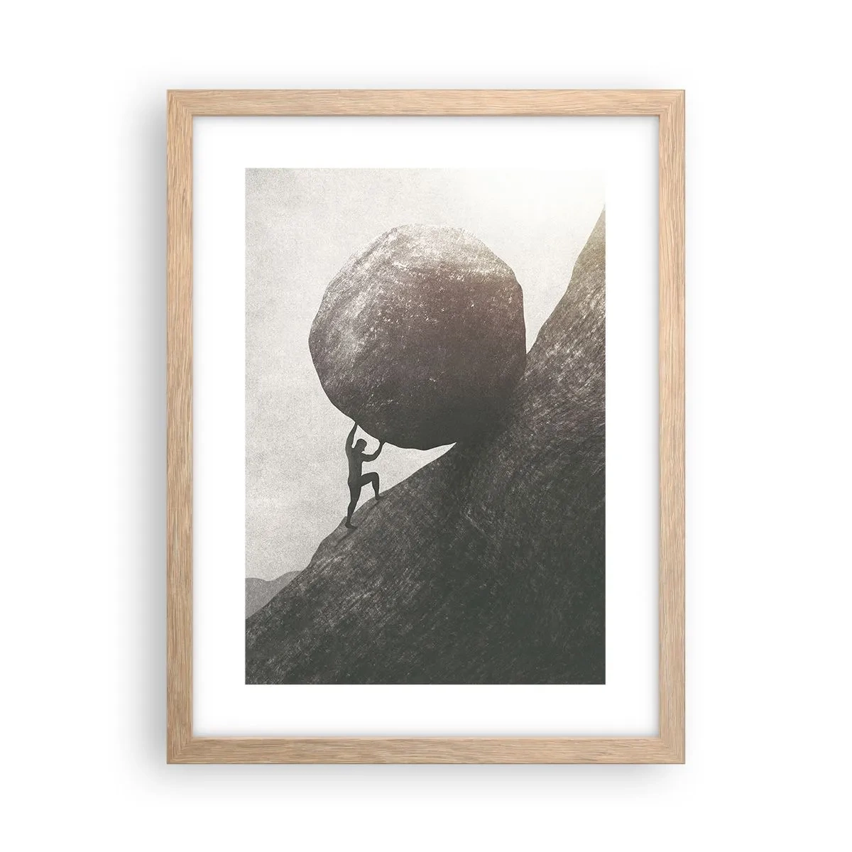 Poster in einem Rahmen aus heller Eiche - Ich glaube wider alle Hoffnung - 30x40 cm