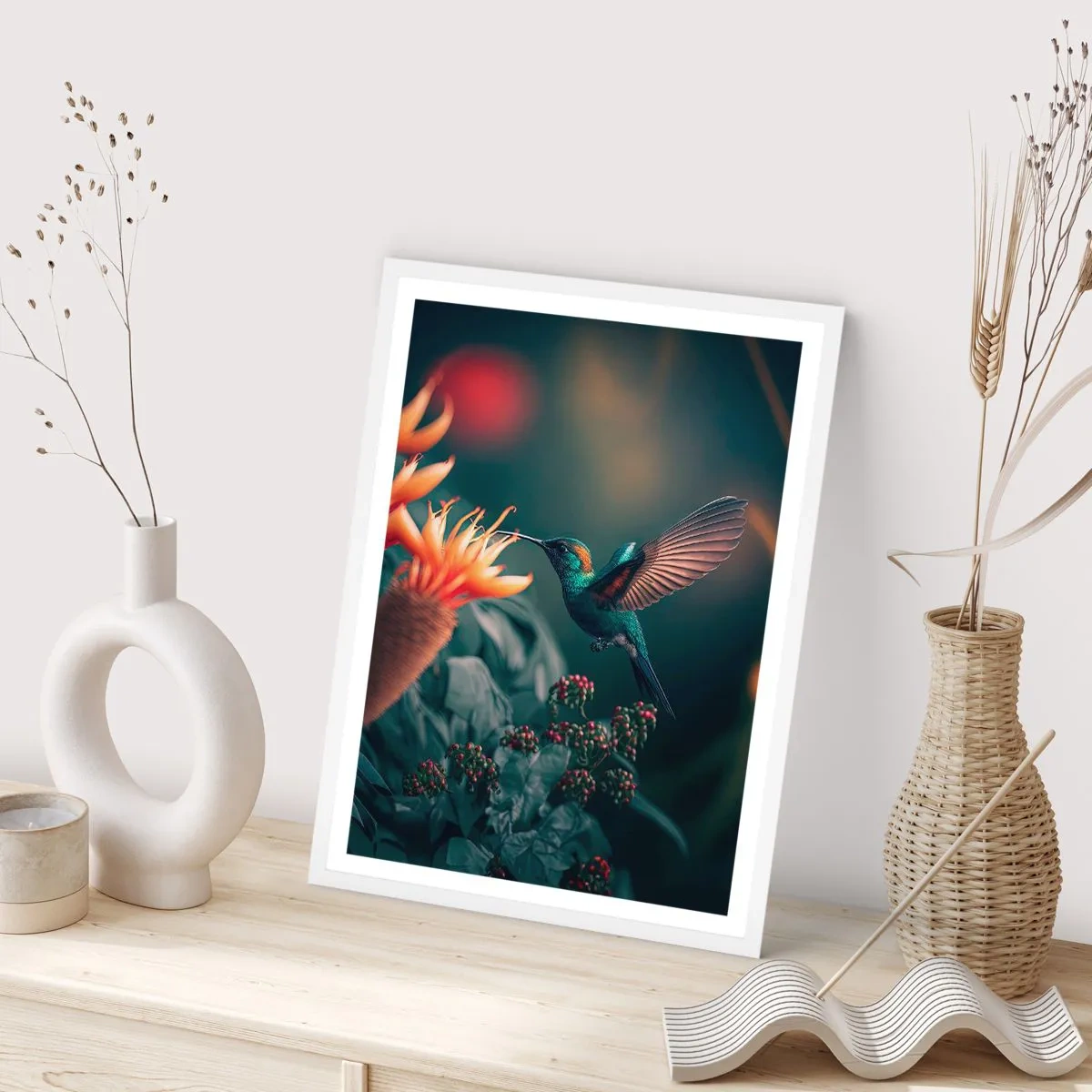 Poster in einem weißen Rahmen - Wirklich buntes Leben - 30x40 cm