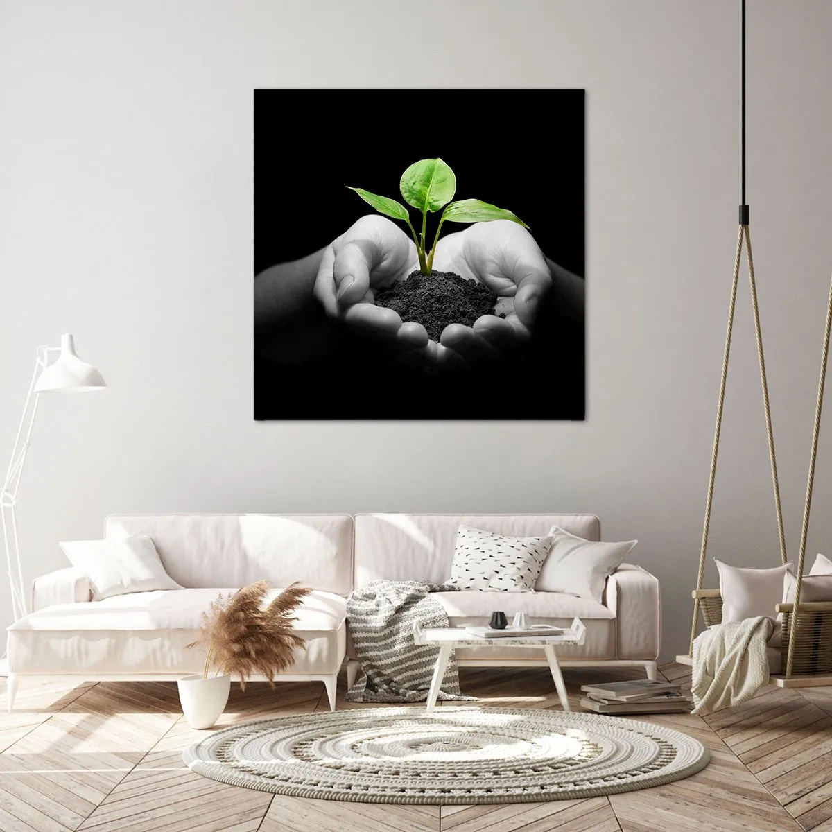 Bild auf Leinwand - Leinwandbild - Ich liebe die Natur, ich beschütze sie - 30x30 cm