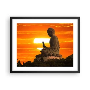 Poster in einem schwarzem Rahmen - Keine Angst vor der Welt - 50x40 cm