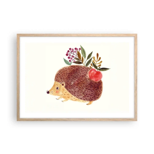 Poster in einem Rahmen aus heller Eiche - Und dann magst du mich schon - 70x50 cm