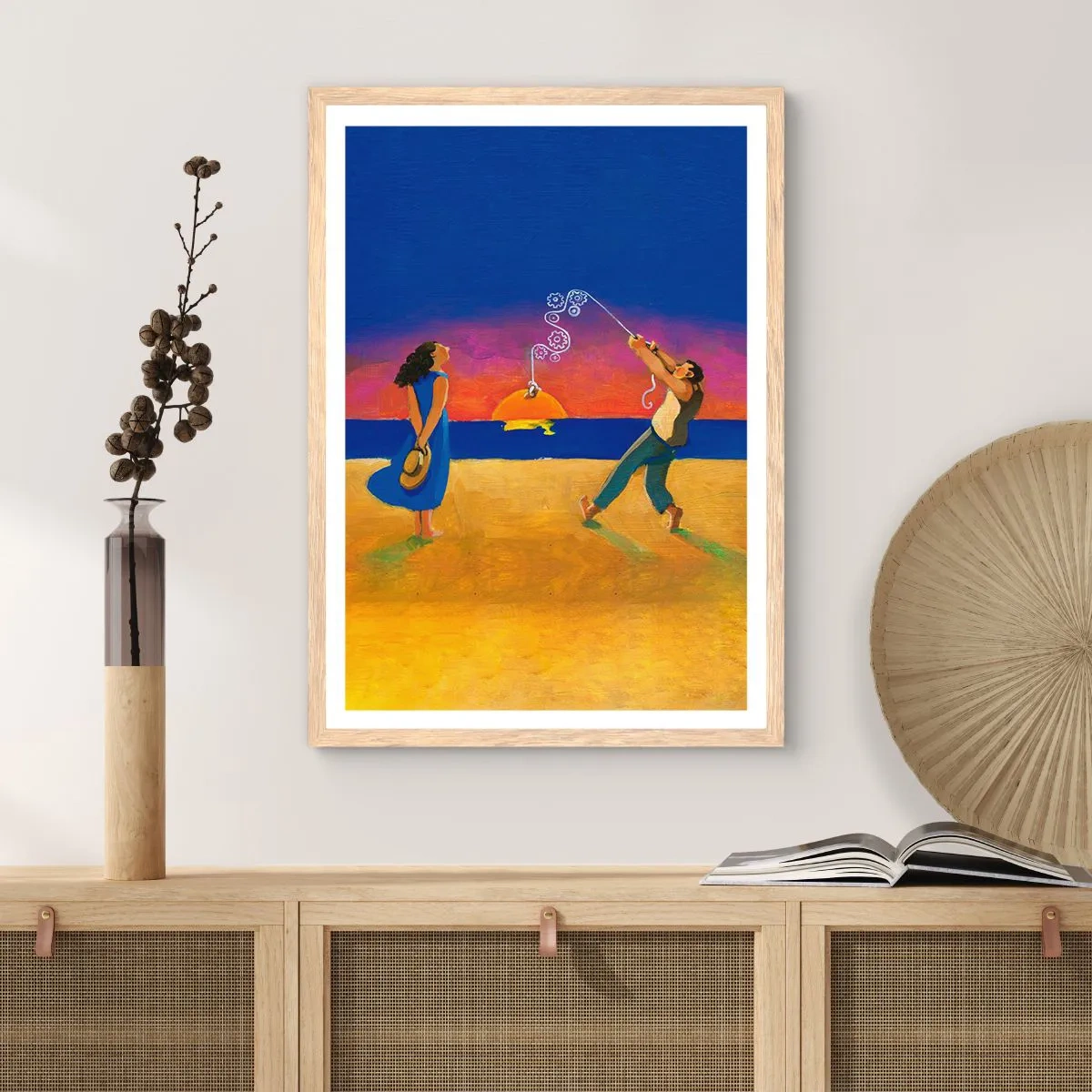 Poster in einem Rahmen aus heller Eiche - Mehr als ein Sternchen vom Himmel - 50x70 cm