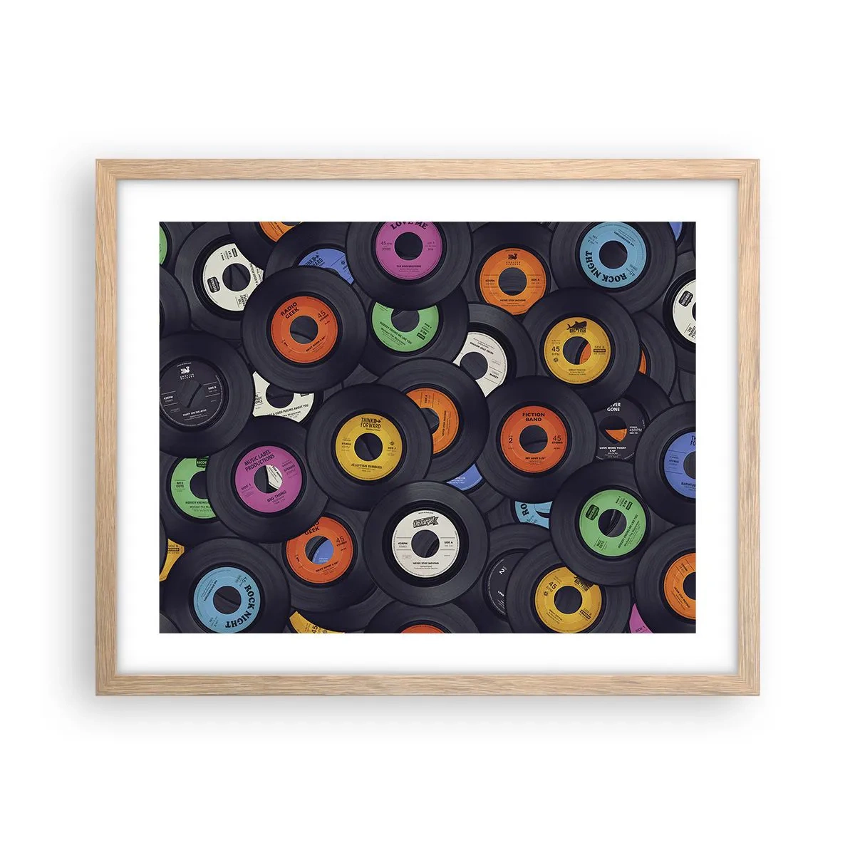 Poster in einem Rahmen aus heller Eiche - Farben der Klassiker - 50x40 cm