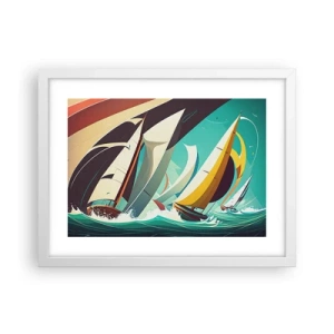 Poster in einem weißen Rahmen - Viel Glück mit den Elementen - 40x30 cm