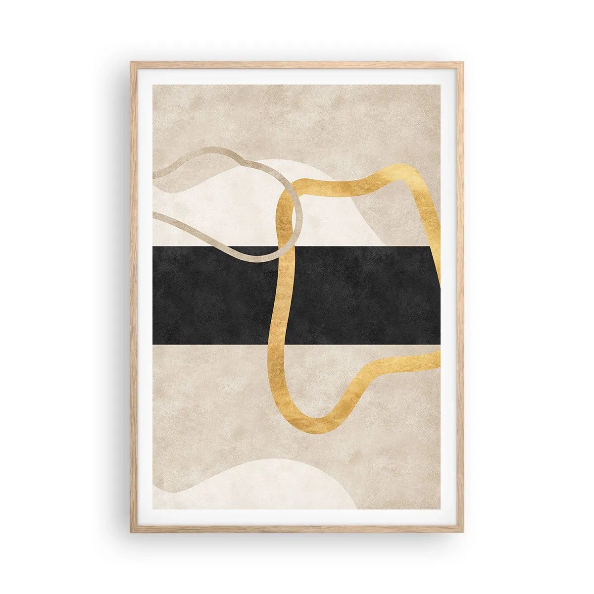 Poster in einem Rahmen aus heller Eiche - Schleifenformen - 70x100 cm