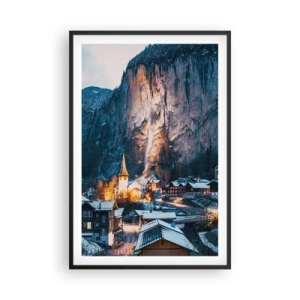 Poster in einem schwarzem Rahmen - Der leuchtende Geist des Winters - 61x91 cm