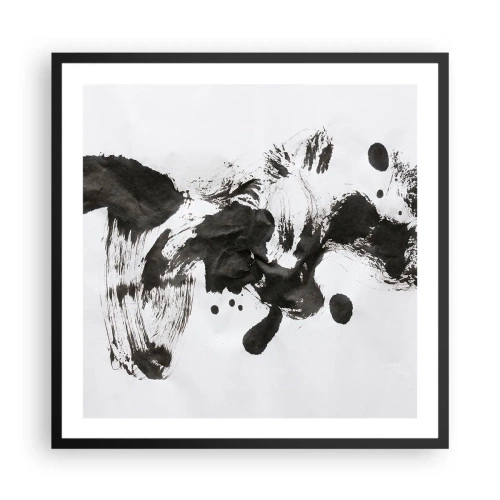 Poster in einem schwarzem Rahmen - Obwohl das Wahnsinn ist, steckt darin eine Methode? - 60x60 cm