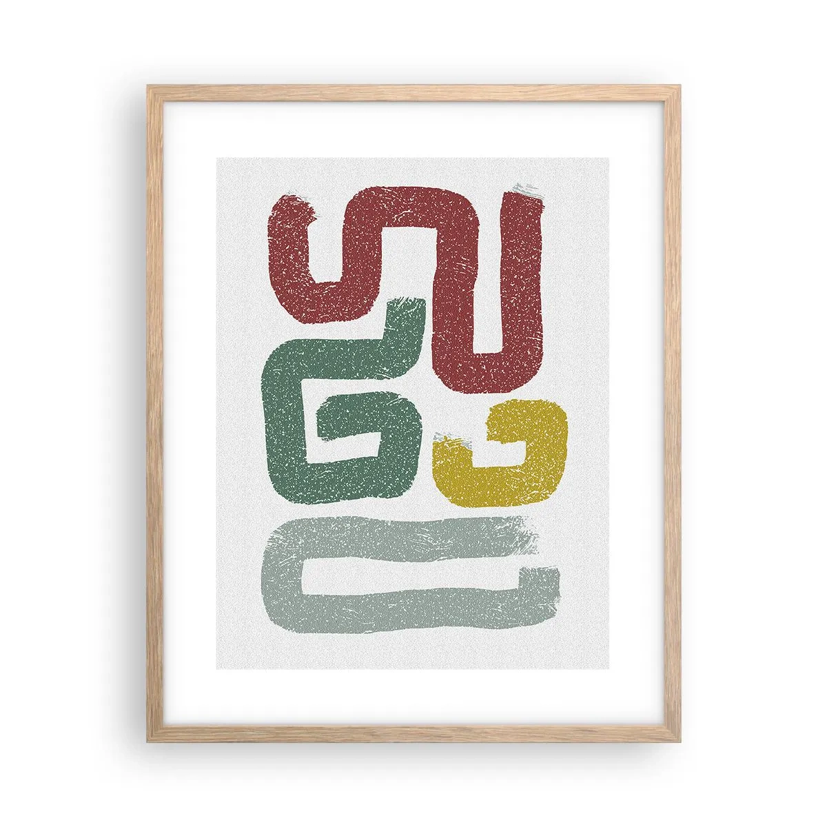 Poster in einem Rahmen aus heller Eiche - In einer unbekannten Sprache - 40x50 cm