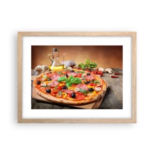 Poster in einem Rahmen aus heller Eiche - Mit echtem italienischem Flair - 40x30 cm