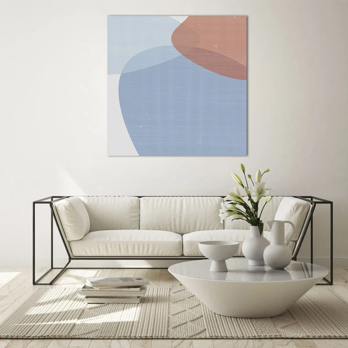 Glasbild - Bild auf glas - Pastellbeziehungen - 60x60 cm