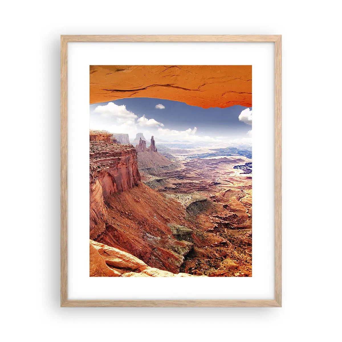 Poster in einem Rahmen aus heller Eiche - Von der Natur selbst geschnitzt - 40x50 cm