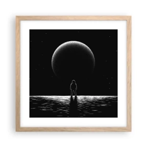 Poster in einem Rahmen aus heller Eiche - Angesicht zu Angesicht - 40x40 cm