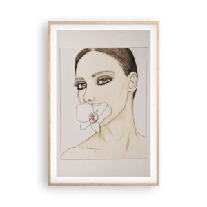 Poster in einem Rahmen aus heller Eiche - Ein Symbol für Eleganz und Schönheit - 61x91 cm