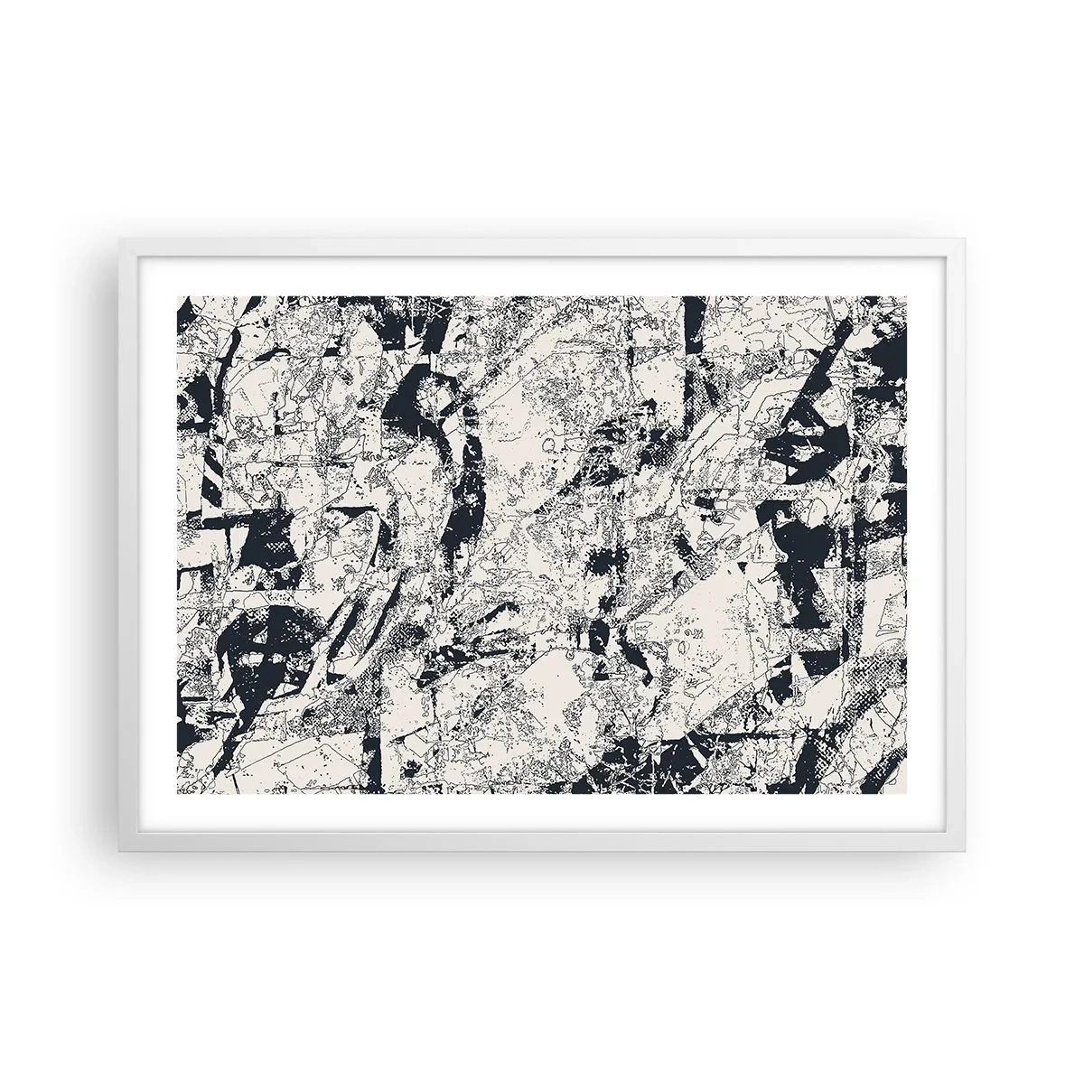 Poster in einem weißen Rahmen - Durchdringung der Gegensätze - 70x50 cm