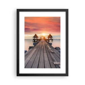 Poster in einem schwarzem Rahmen - Westen im Osten - 30x40 cm