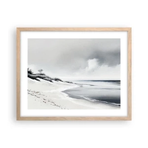 Poster in einem Rahmen aus heller Eiche - Für immer zusammen - 50x40 cm