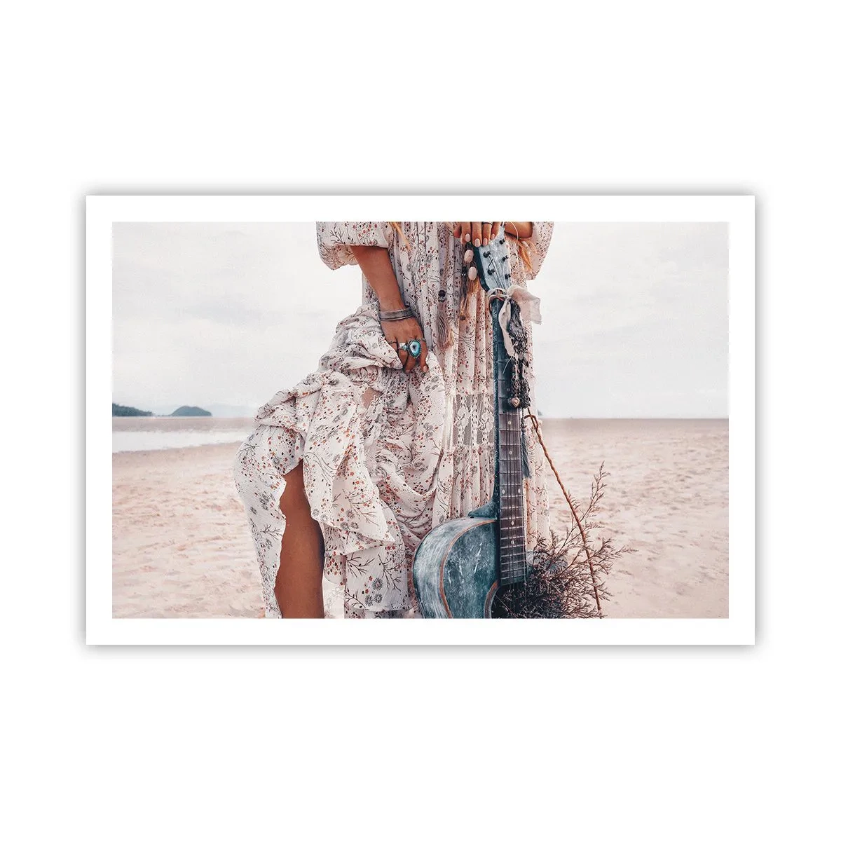 Poster - Kinderblumen auf dem Weg - 91x61 cm