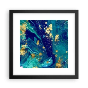 Poster in einem schwarzem Rahmen - Die Blütenblätter der Sonne - 30x30 cm