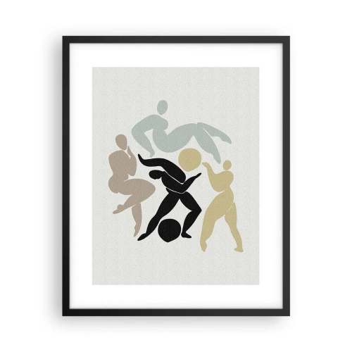 Poster in einem schwarzem Rahmen - Bewegung für Gesundheit und Schönheit - 40x50 cm