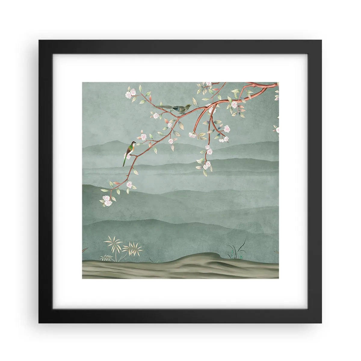 Poster in einem schwarzem Rahmen - Frühling, oh, du bist es - 30x30 cm