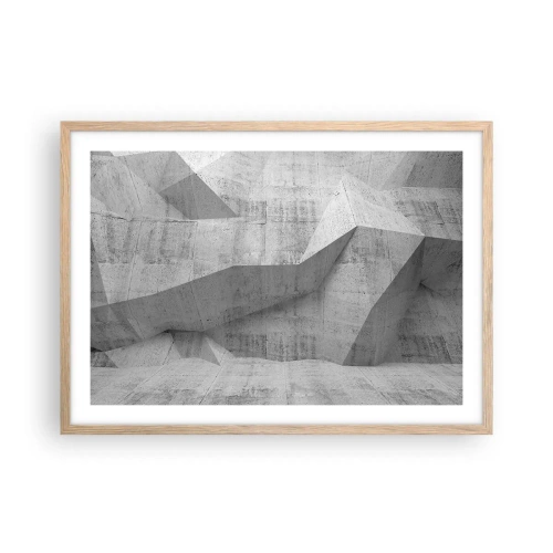 Poster in einem Rahmen aus heller Eiche - Eine echte Herausforderung - 70x50 cm