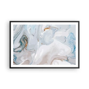 Poster in einem schwarzem Rahmen - Das Weiß wird erhoben - 91x61 cm