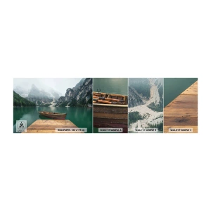 Fototapeten Muster Selbstklebend Deluxe Sticker - Und die stolzen Felsen der Stirn - Landschaft, Berge, See - 100x30 cm
