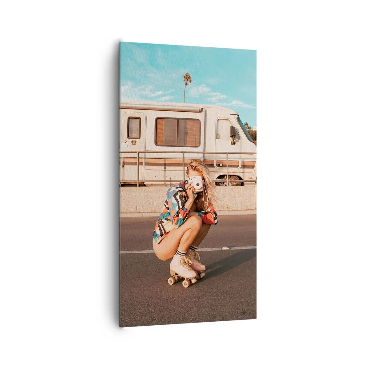 Bild auf Leinwand - Leinwandbild - Lächel bitte! - 65x120 cm