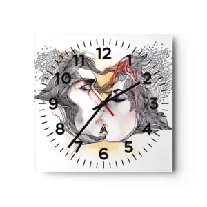 Wanduhr - Glasuhr - Die Welt existiert nicht - 40x40 cm