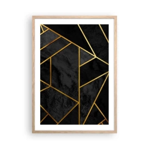 Poster in einem Rahmen aus heller Eiche - Dunkelheit und Glanz - 50x70 cm