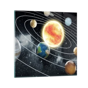 Glasbild - Bild auf glas - Kosmischer Tanz - 50x50 cm
