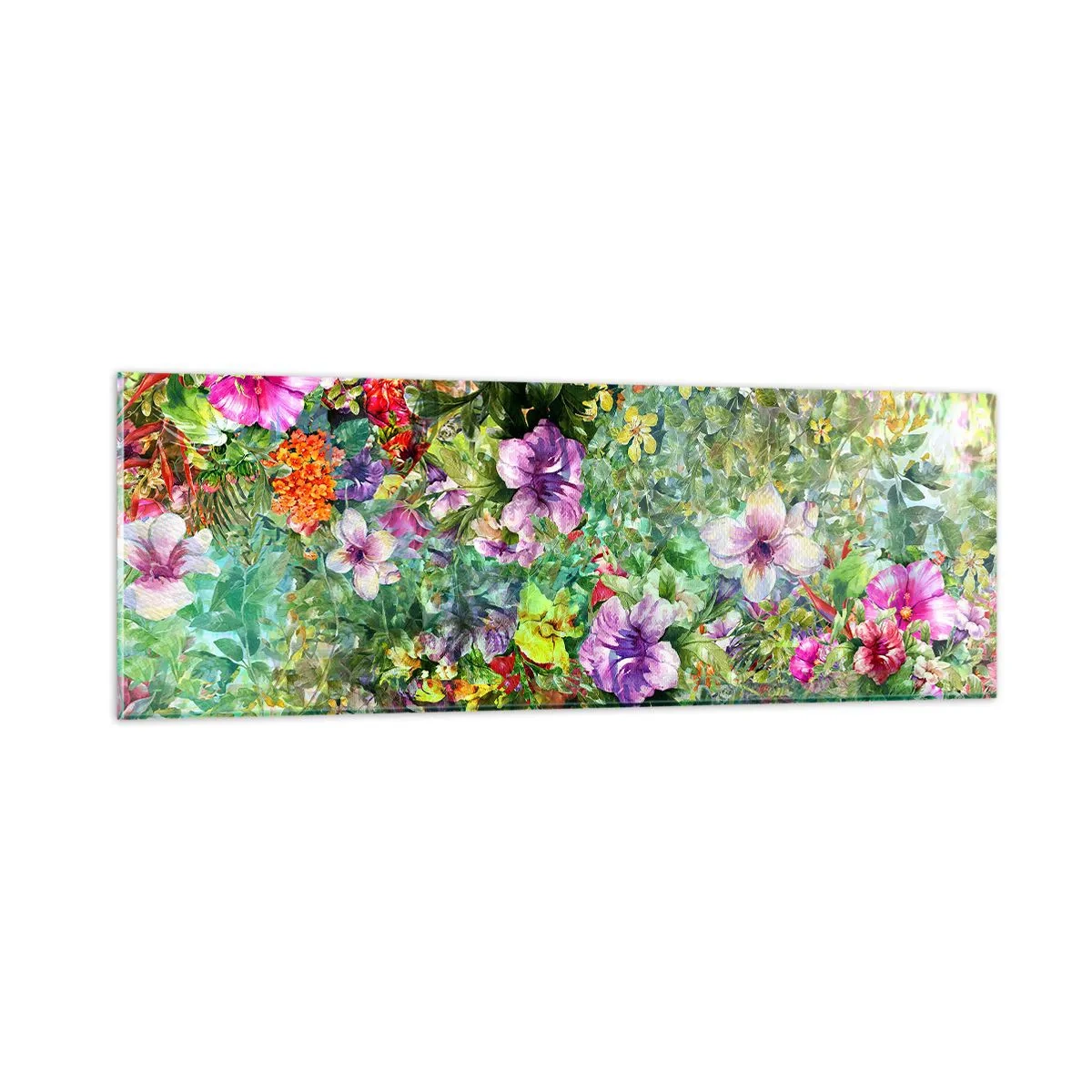 Glasbild - Bild auf glas - In Blumen für das Verderben - 90x30 cm